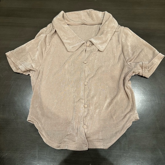 Pellucid - Button Front Polo Top | small - Picture 3 of 7